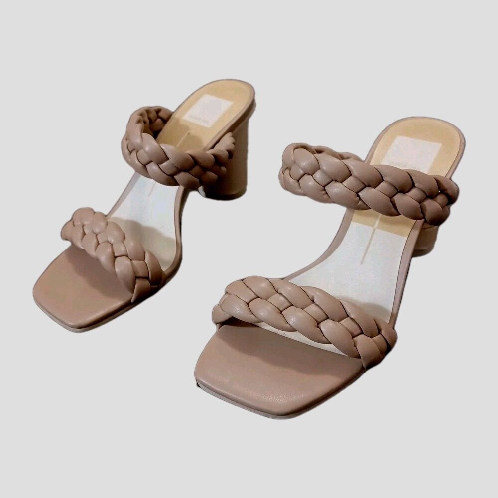 Dolce Vita Braided Tan Paily Round Heel Sandals Women's Size 7
